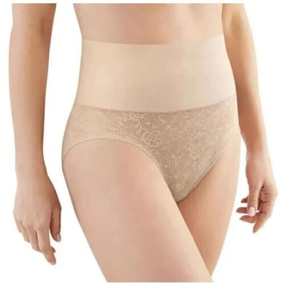 Maidenform Flexees Women's Smoothing Shapewear Brief FP0051 Beige LACE 2XL - Picture 2 of 3